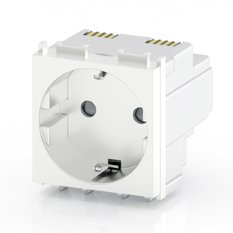 2M SMART TYPE F SOCKET - TRAFFIC WHITE